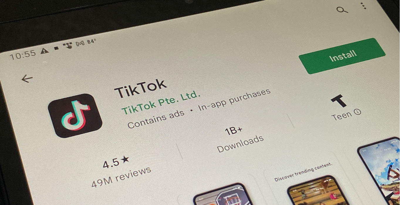 TikTok in the Google Play app store