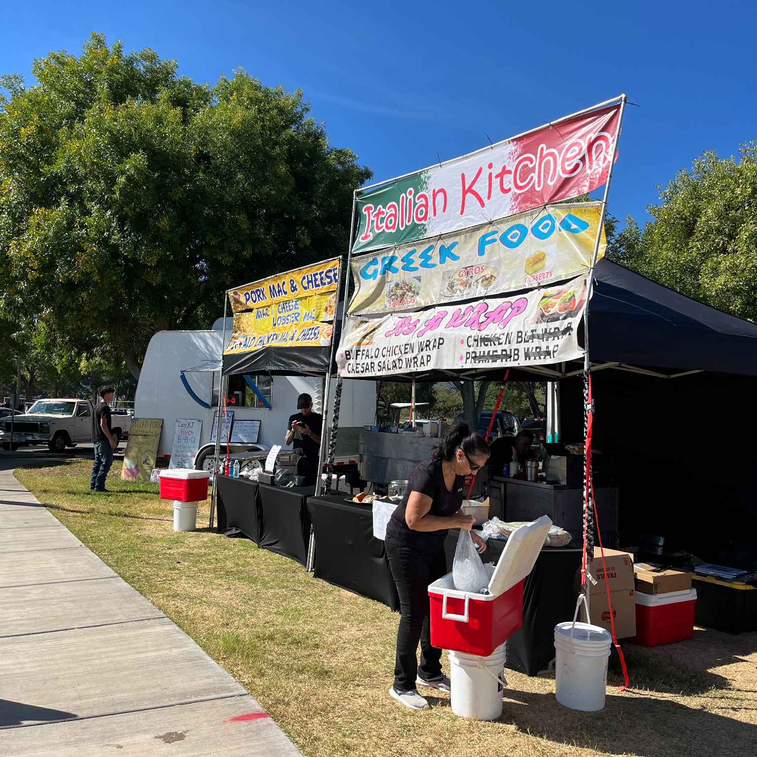 Some of the tasty food vendors at Art in the Park