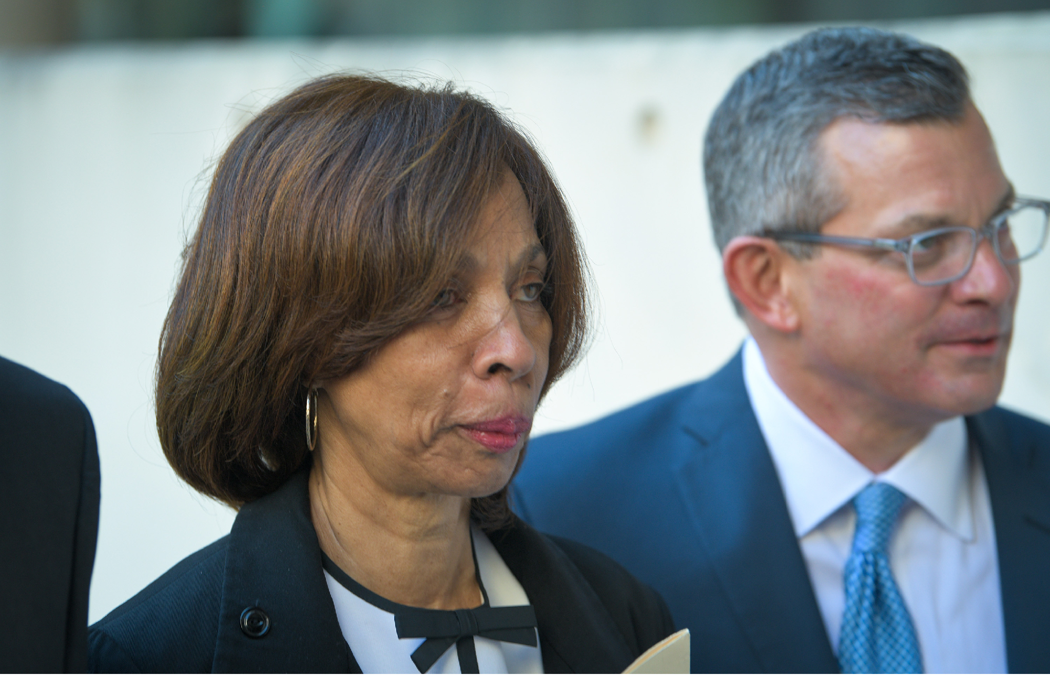 Former Baltimore Mayor Catherine E. Pugh arrives at U.S. District Court for sentencing for her fraud conviction in 2020.