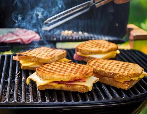 Grilled Sandwiches On A Grill