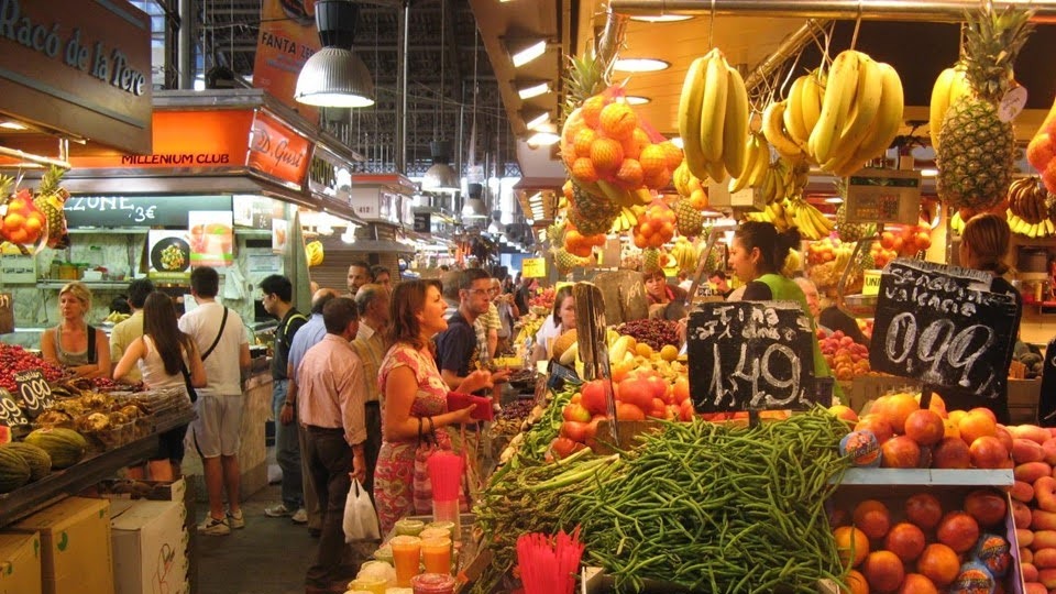 Farmers market in Barcelona, Spaind