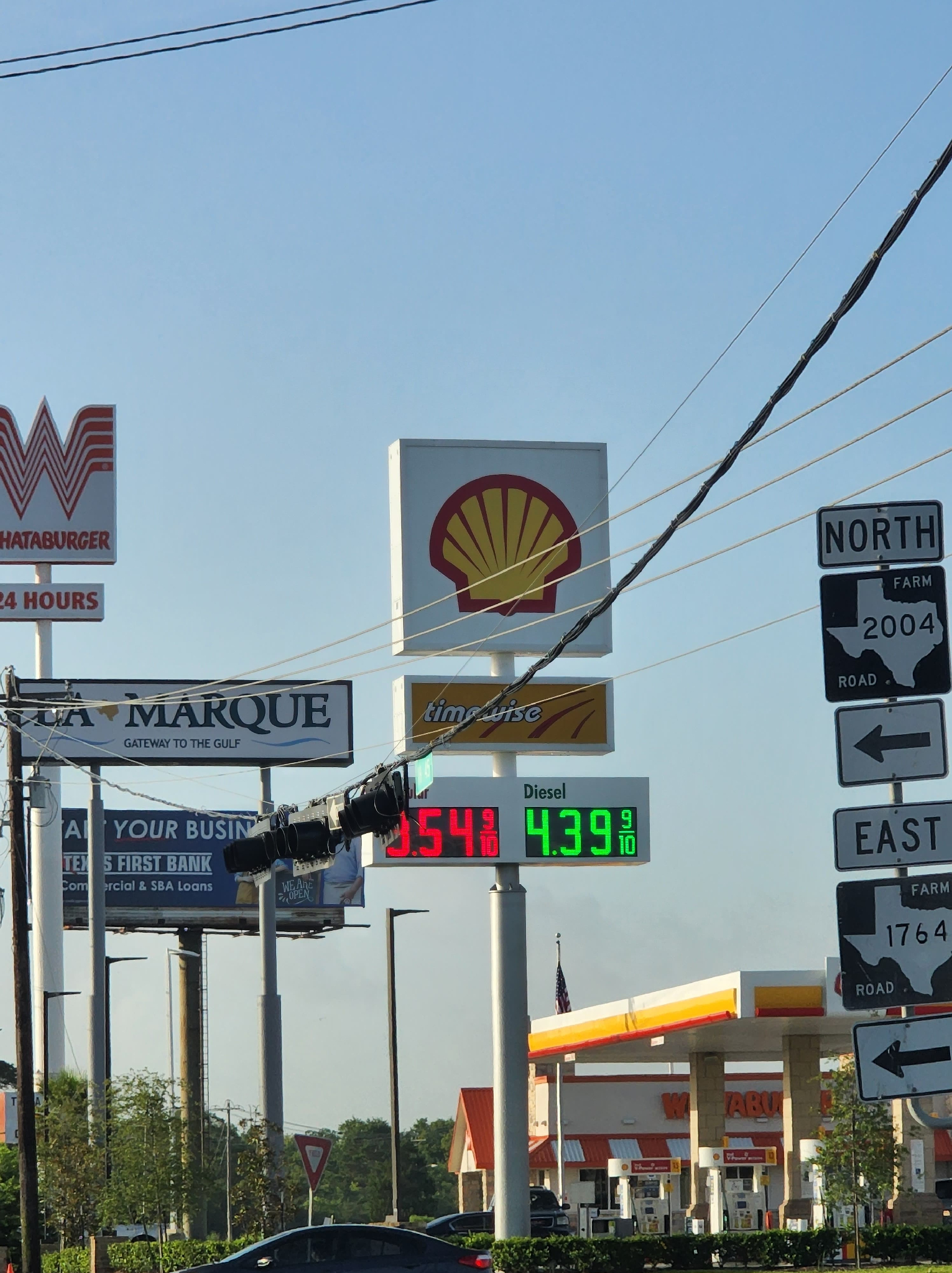 Shell Gas Station in La Marque, TX on July 16, 2022