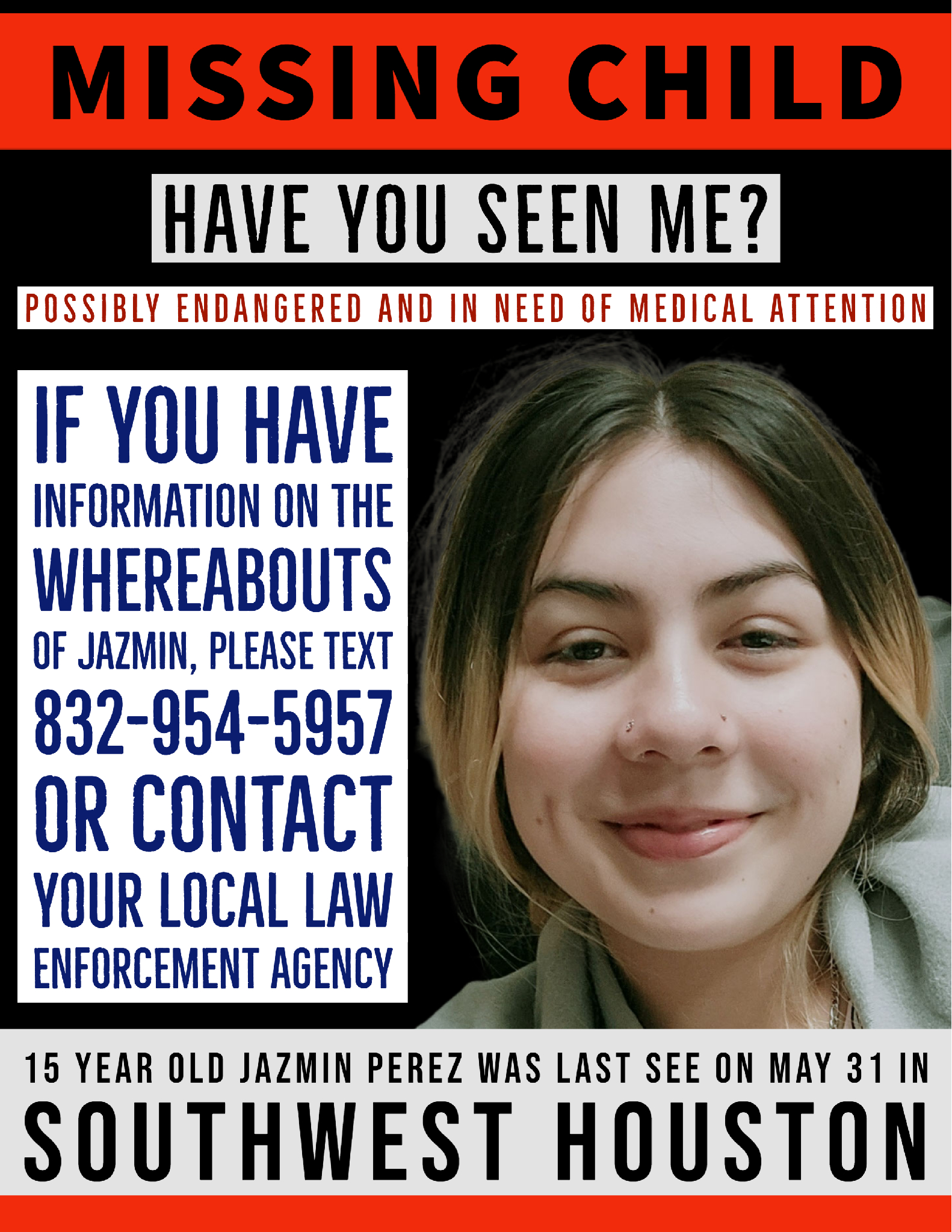 Missing person flyer
