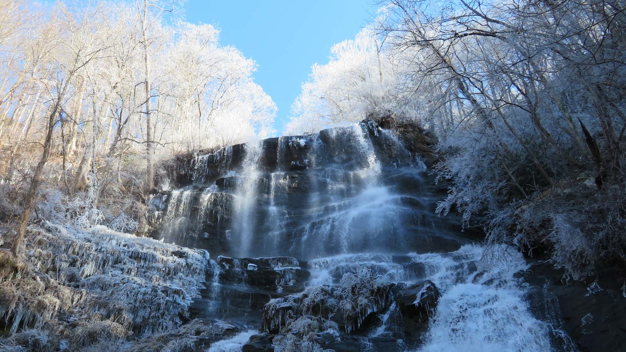 frozen georgia waterfalls